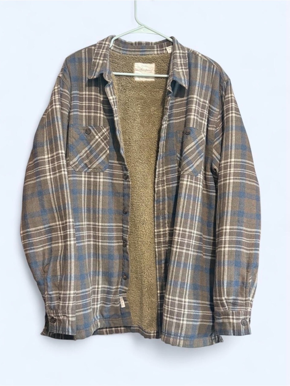 Weatherproof Plaid Sherpa-Lined Shacket